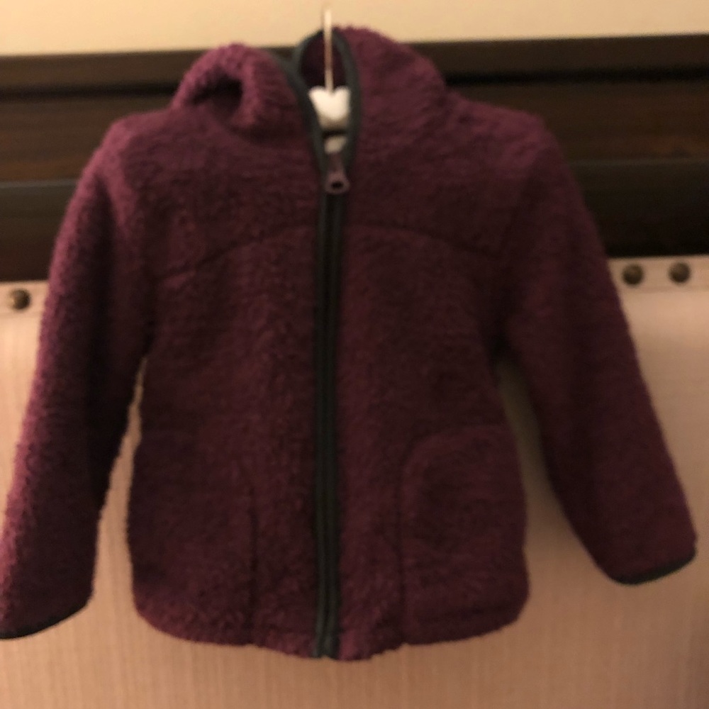 Hooded fuzzy sweater